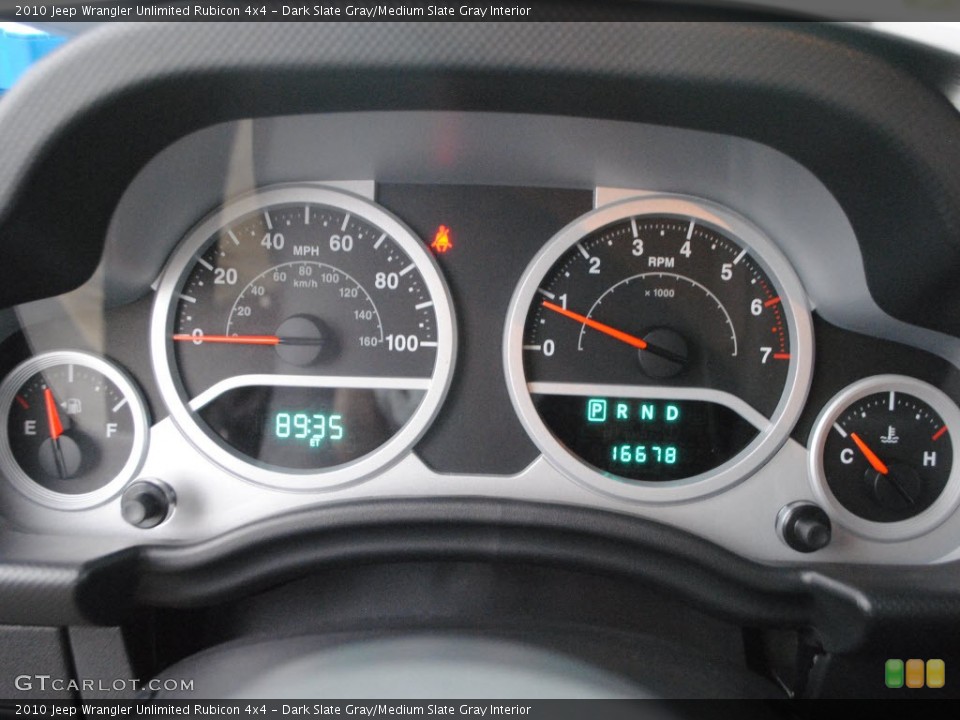Dark Slate Gray/Medium Slate Gray Interior Gauges for the 2010 Jeep Wrangler Unlimited Rubicon 4x4 #62558950