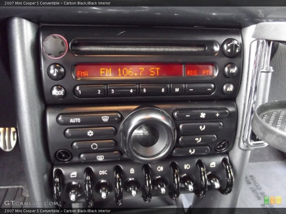 Carbon Black/Black Interior Controls for the 2007 Mini Cooper S Convertible #62564971