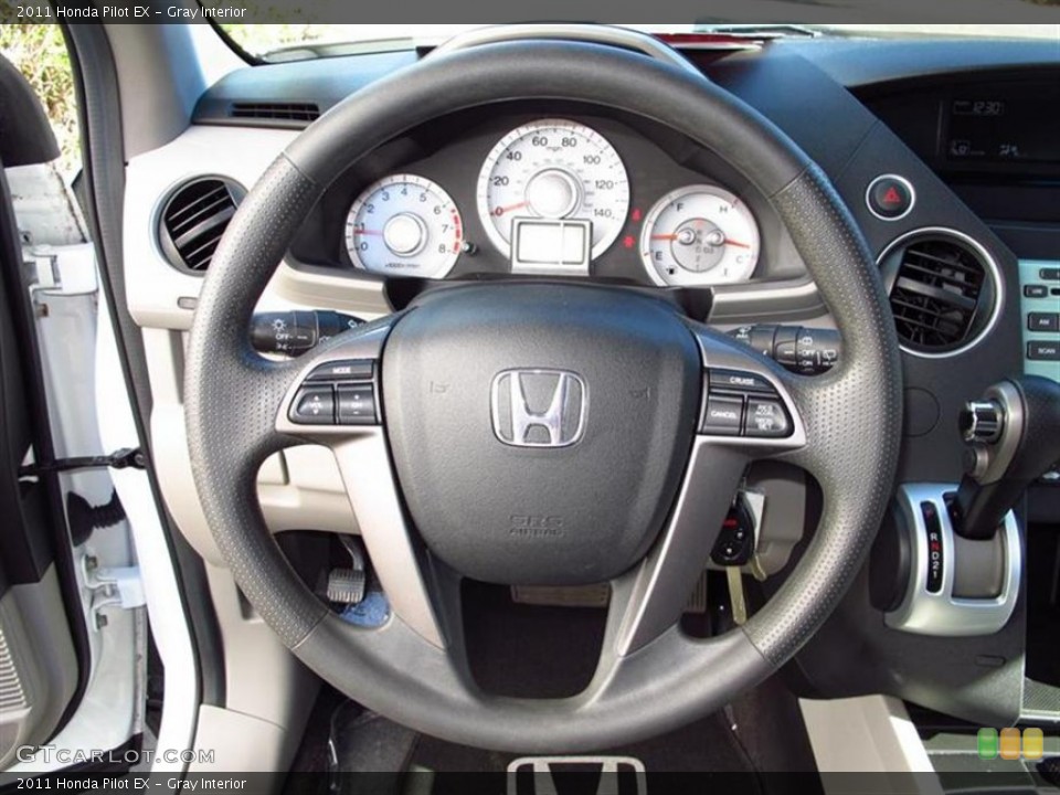 Gray Interior Steering Wheel for the 2011 Honda Pilot EX #62567413