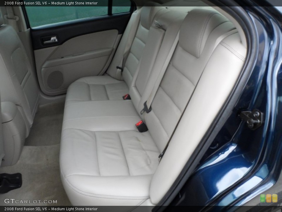 Medium Light Stone Interior Rear Seat for the 2008 Ford Fusion SEL V6 #62569174