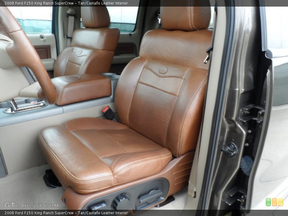 Tan/Castaño Leather Interior Front Seat for the 2008 Ford F150 King Ranch SuperCrew #62569543