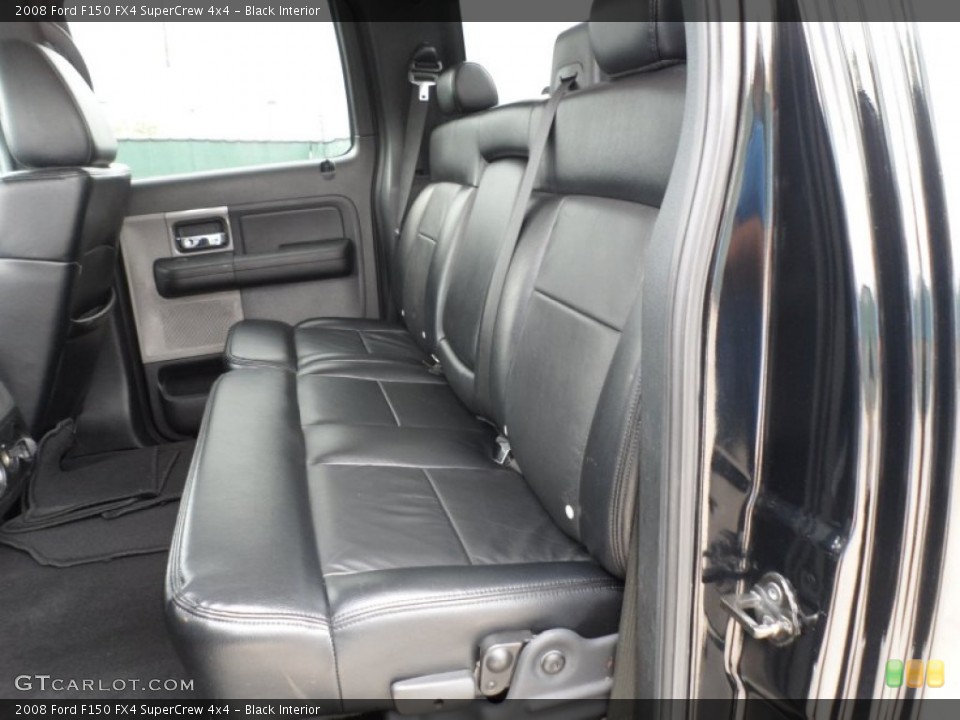 Black Interior Rear Seat for the 2008 Ford F150 FX4 SuperCrew 4x4 #62569915