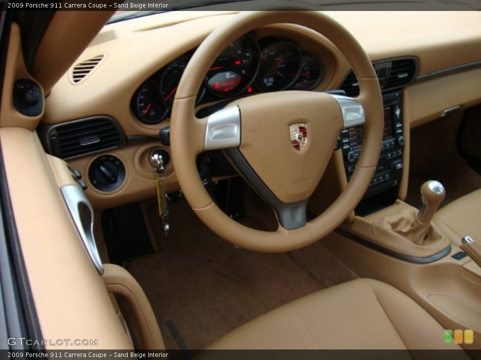 Sand Beige Interior Photo for the 2009 Porsche 911 Carrera Coupe #62570668