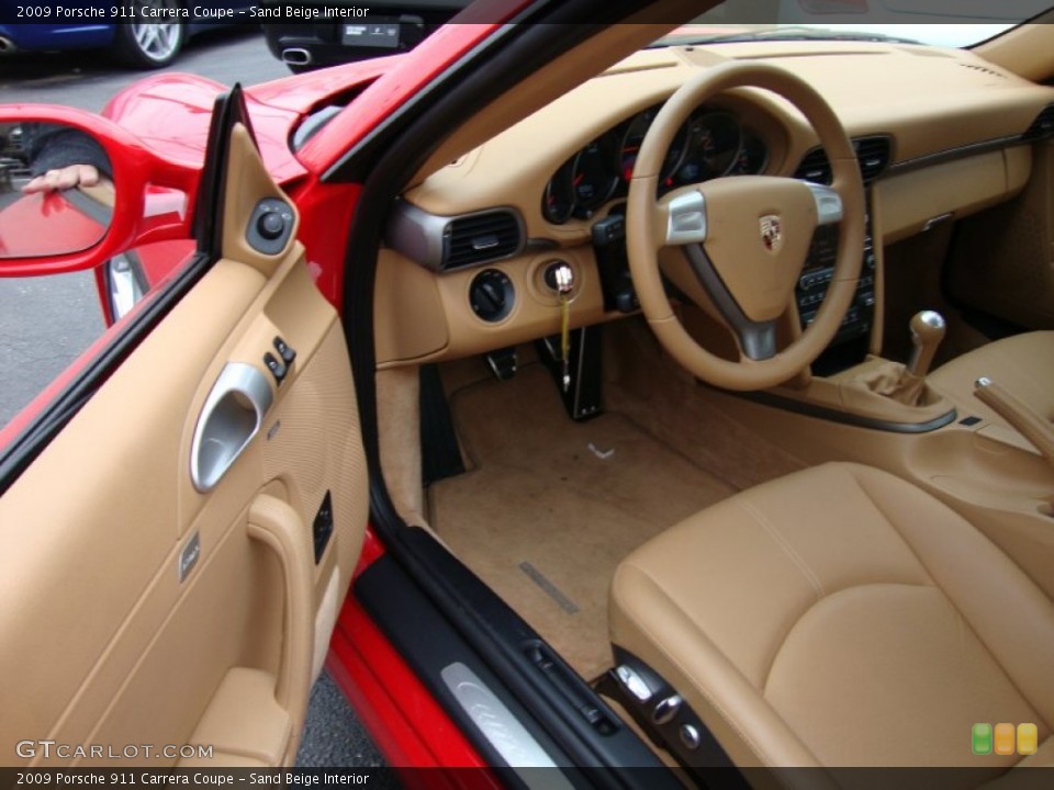 Sand Beige Interior Photo for the 2009 Porsche 911 Carrera Coupe #62570677