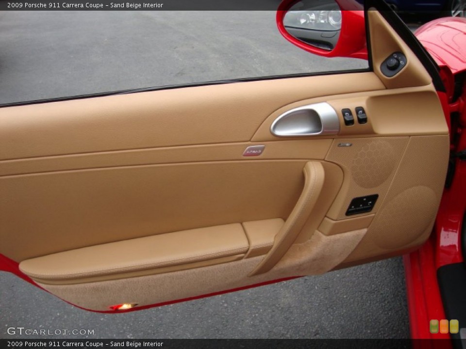 Sand Beige Interior Door Panel for the 2009 Porsche 911 Carrera Coupe #62570686