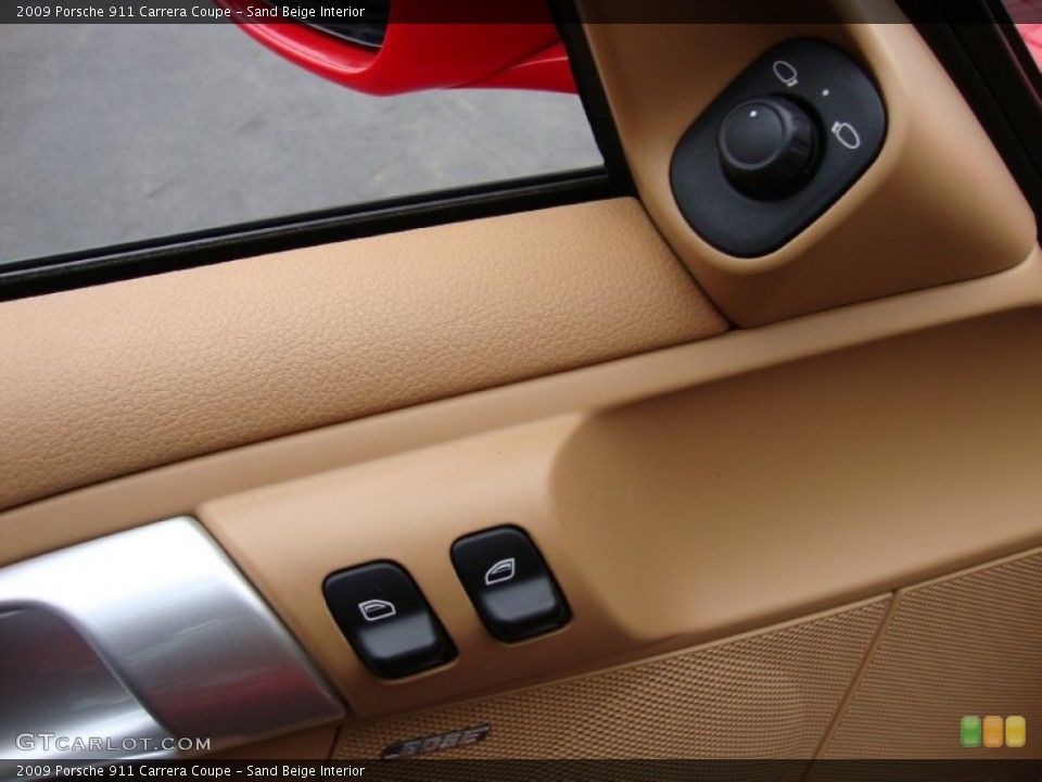 Sand Beige Interior Controls for the 2009 Porsche 911 Carrera Coupe #62570695