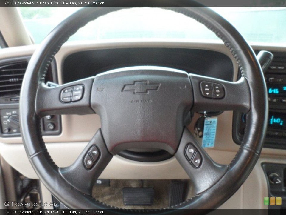 Tan/Neutral Interior Steering Wheel for the 2003 Chevrolet Suburban 1500 LT #62572330