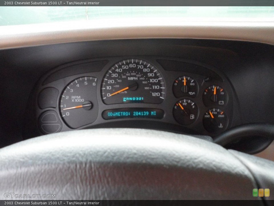 Tan/Neutral Interior Gauges for the 2003 Chevrolet Suburban 1500 LT #62572338