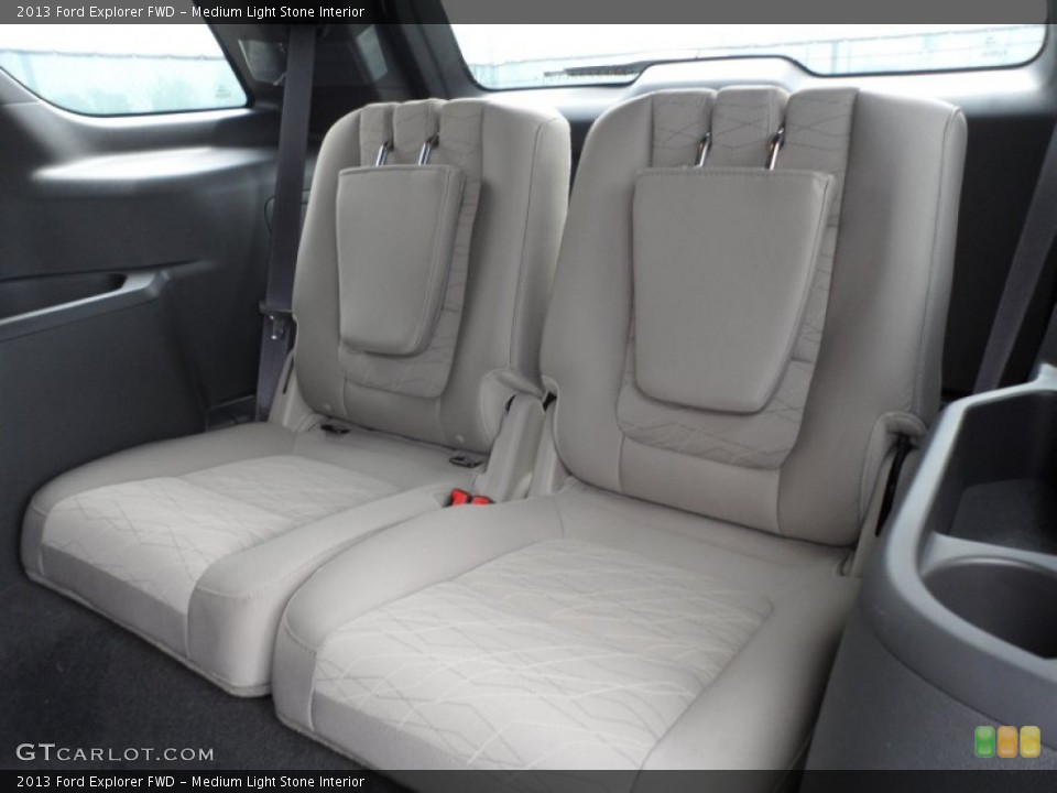 Medium Light Stone Interior Rear Seat for the 2013 Ford Explorer FWD #62572561