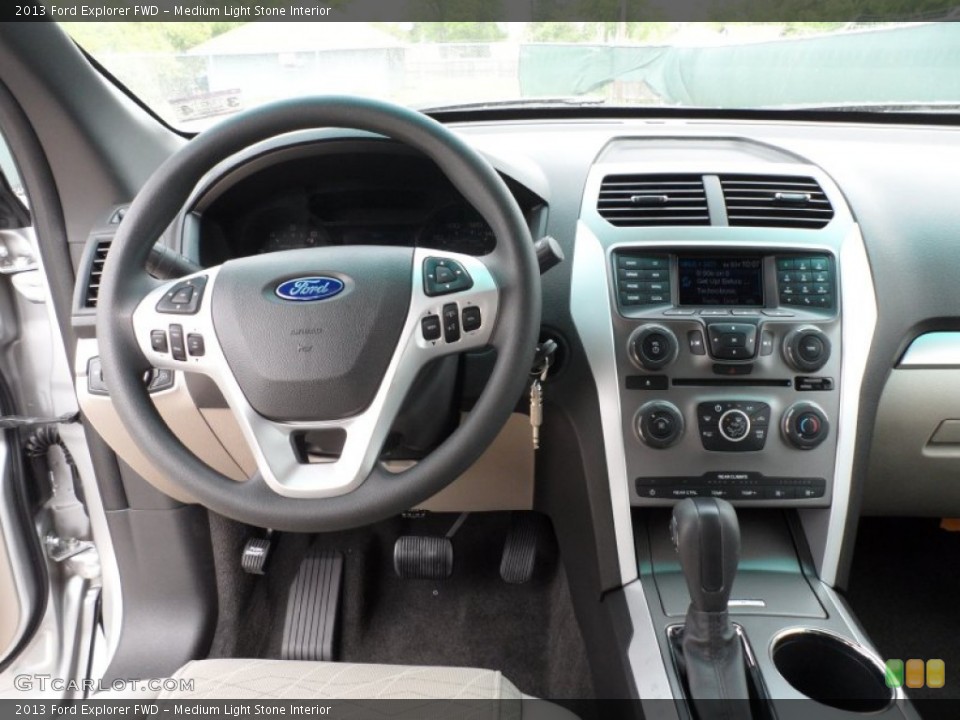 Medium Light Stone Interior Dashboard for the 2013 Ford Explorer FWD #62572606