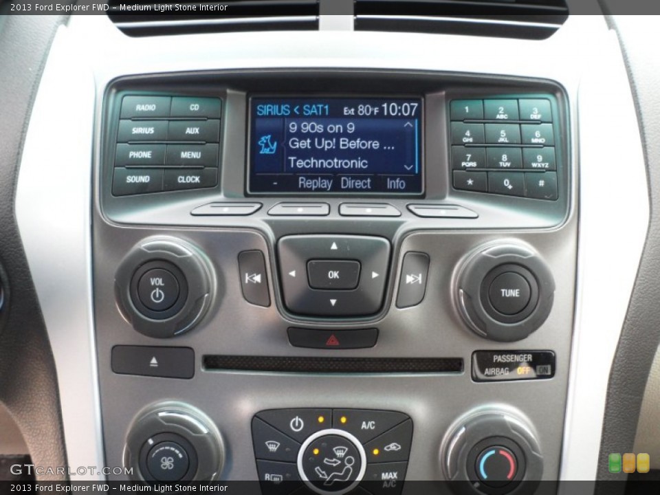 Medium Light Stone Interior Controls for the 2013 Ford Explorer FWD #62572620