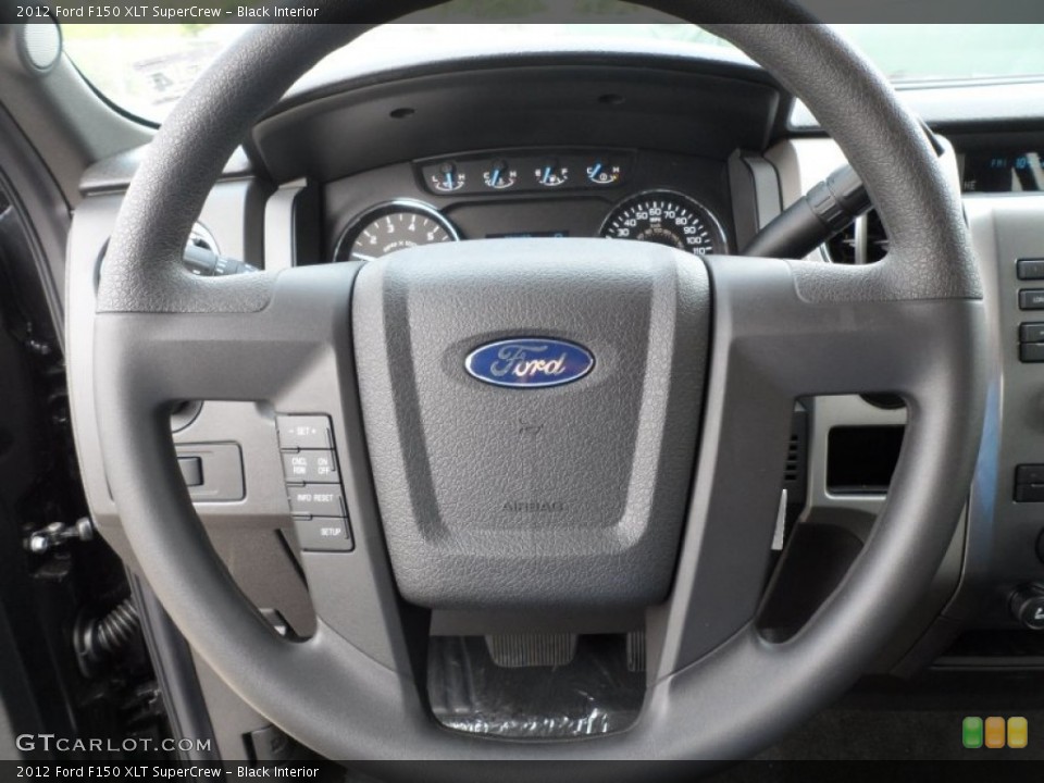 Black Interior Steering Wheel for the 2012 Ford F150 XLT SuperCrew #62573316