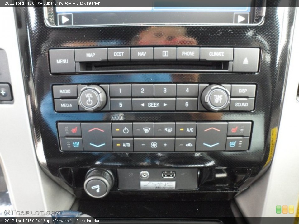 Black Interior Controls for the 2012 Ford F150 FX4 SuperCrew 4x4 #62573647