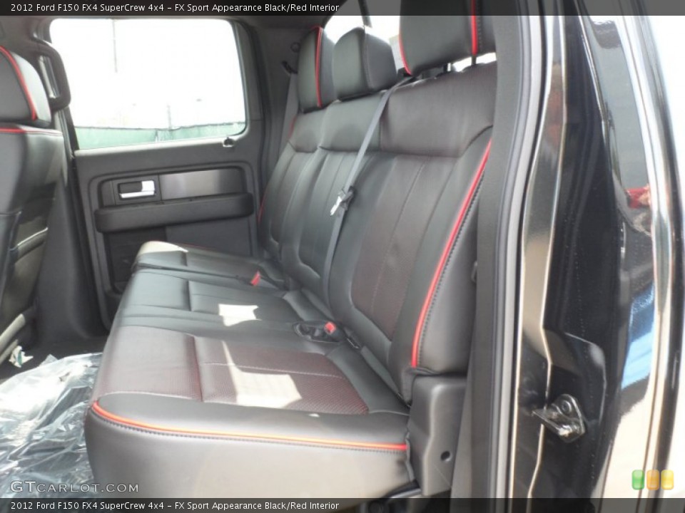 FX Sport Appearance Black/Red Interior Rear Seat for the 2012 Ford F150 FX4 SuperCrew 4x4 #62573931