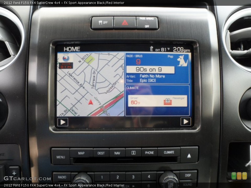 FX Sport Appearance Black/Red Interior Navigation for the 2012 Ford F150 FX4 SuperCrew 4x4 #62574010