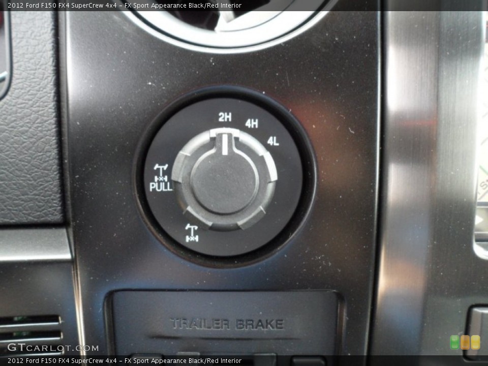 FX Sport Appearance Black/Red Interior Controls for the 2012 Ford F150 FX4 SuperCrew 4x4 #62574046