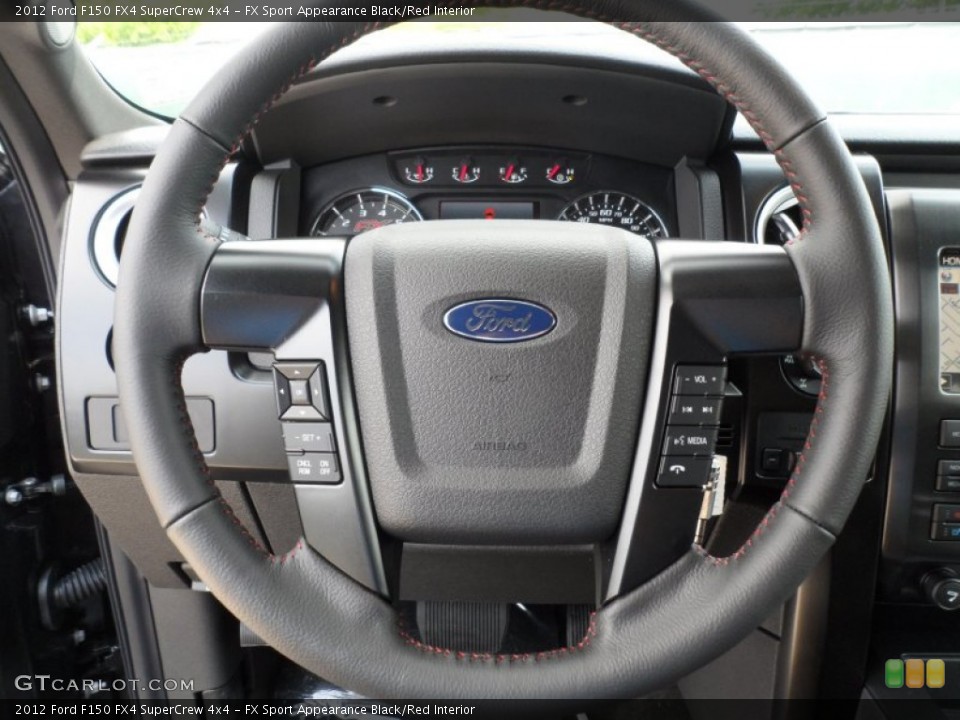FX Sport Appearance Black/Red Interior Steering Wheel for the 2012 Ford F150 FX4 SuperCrew 4x4 #62574067