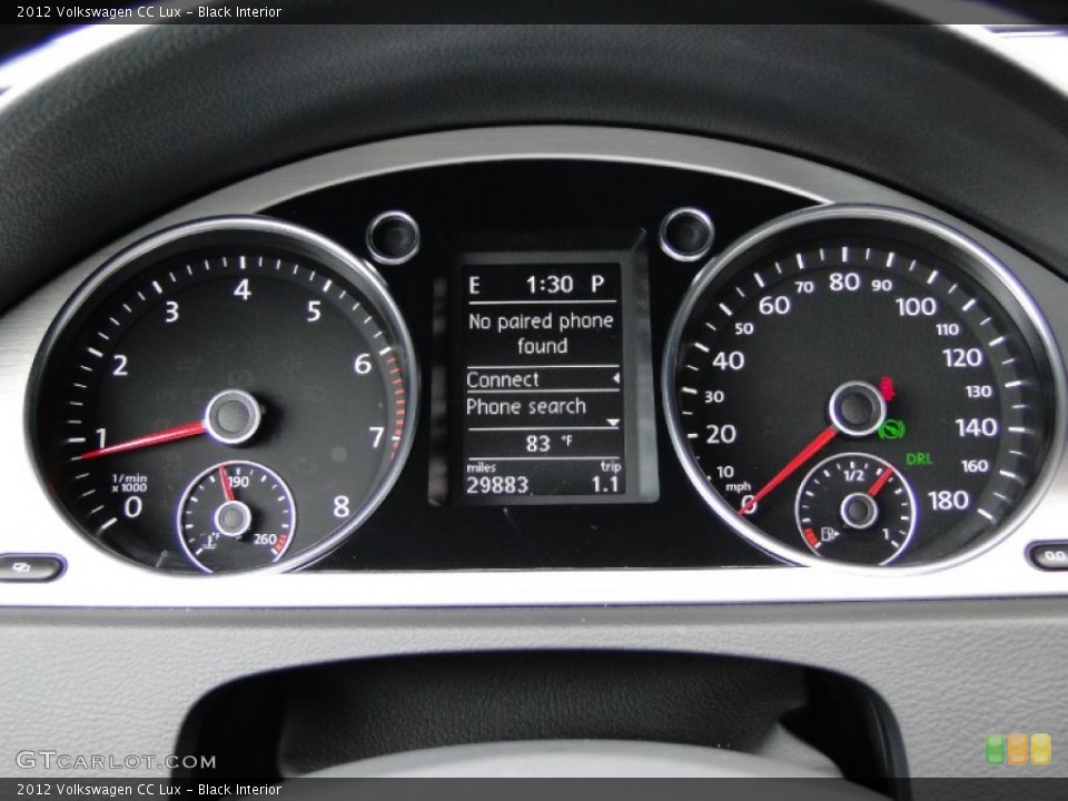 Black Interior Gauges for the 2012 Volkswagen CC Lux #62575380