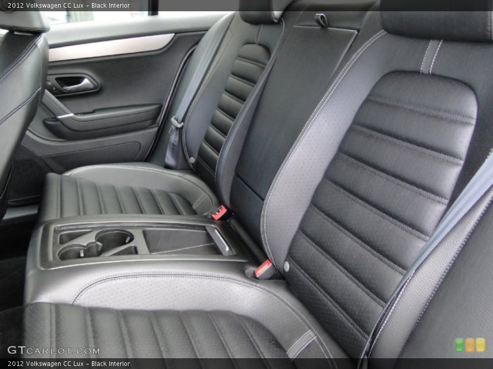 Black Interior Rear Seat for the 2012 Volkswagen CC Lux #62575468
