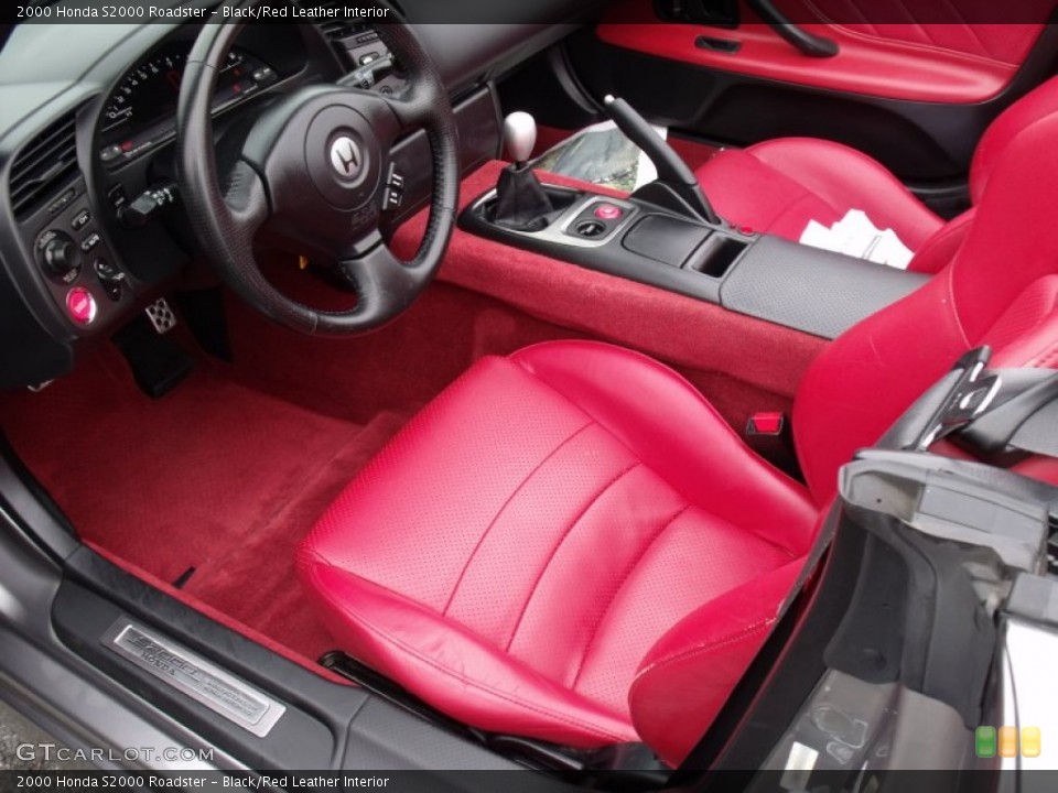 Black/Red Leather Interior Photo for the 2000 Honda S2000 Roadster #62579668