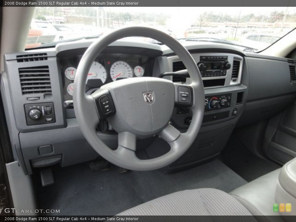 Medium Slate Gray Interior Dashboard for the 2008 Dodge Ram 1500 SLT Regular Cab 4x4 #62581621