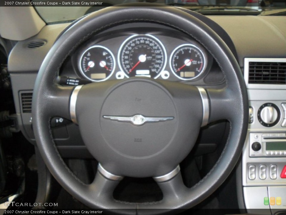 Dark Slate Gray Interior Steering Wheel for the 2007 Chrysler Crossfire Coupe #62582737