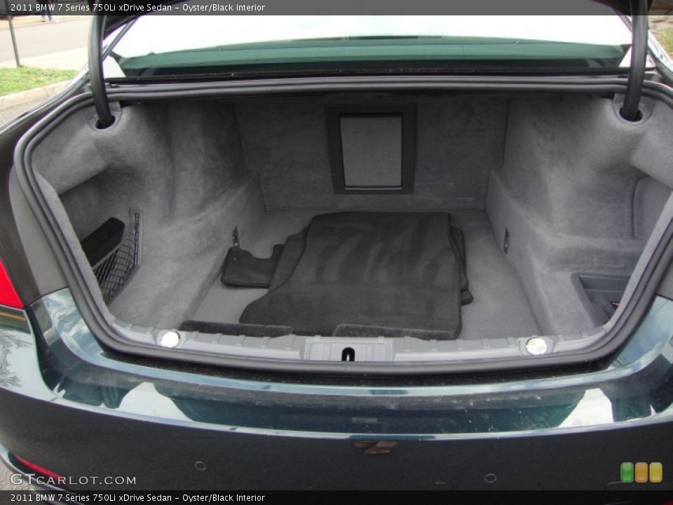 Oyster/Black Interior Trunk for the 2011 BMW 7 Series 750Li xDrive Sedan #62588679