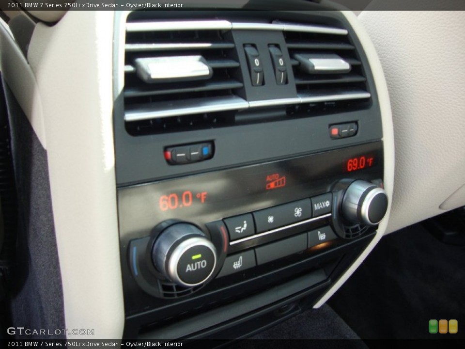 Oyster/Black Interior Controls for the 2011 BMW 7 Series 750Li xDrive Sedan #62588868