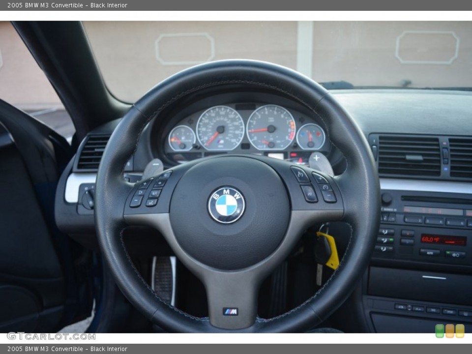 Black Interior Steering Wheel for the 2005 BMW M3 Convertible #62589396