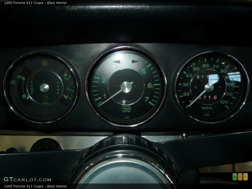Black Interior Gauges for the 1966 Porsche 912 Coupe #62590182