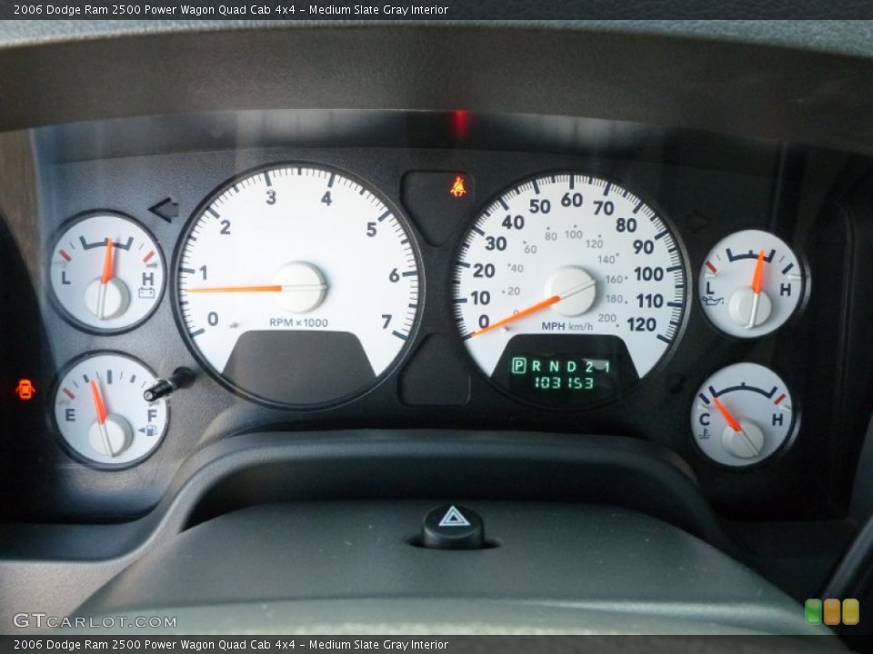 Medium Slate Gray Interior Gauges for the 2006 Dodge Ram 2500 Power Wagon Quad Cab 4x4 #62594083