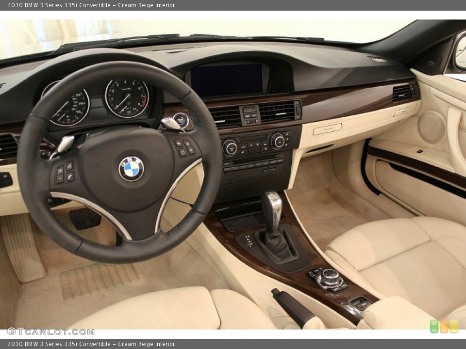 Cream Beige Interior Dashboard for the 2010 BMW 3 Series 335i Convertible #62598137
