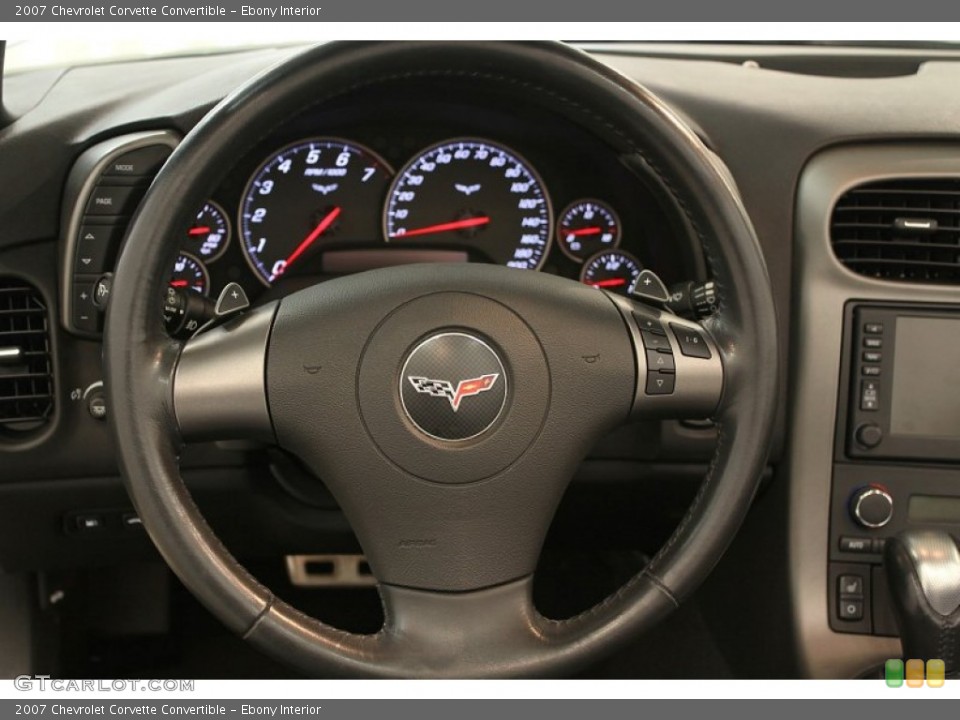 Ebony Interior Steering Wheel for the 2007 Chevrolet Corvette Convertible #62599310