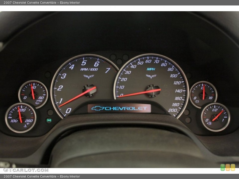 Ebony Interior Gauges for the 2007 Chevrolet Corvette Convertible #62599328