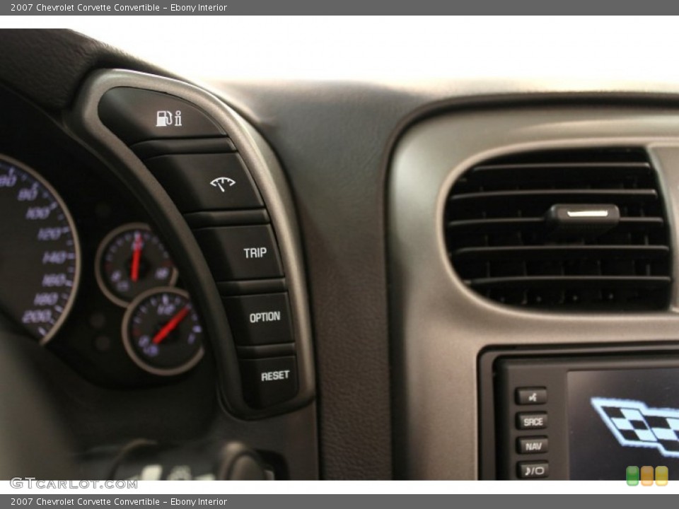 Ebony Interior Controls for the 2007 Chevrolet Corvette Convertible #62599357