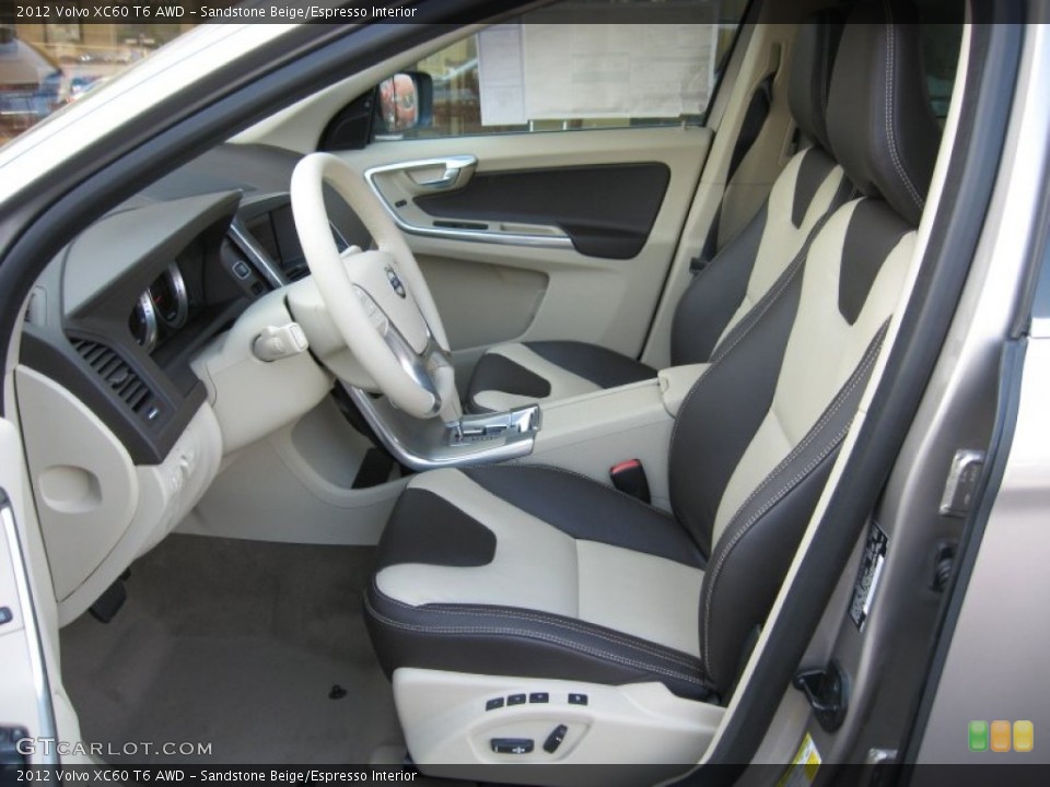 Sandstone Beige/Espresso Interior Photo for the 2012 Volvo XC60 T6 AWD #62599942