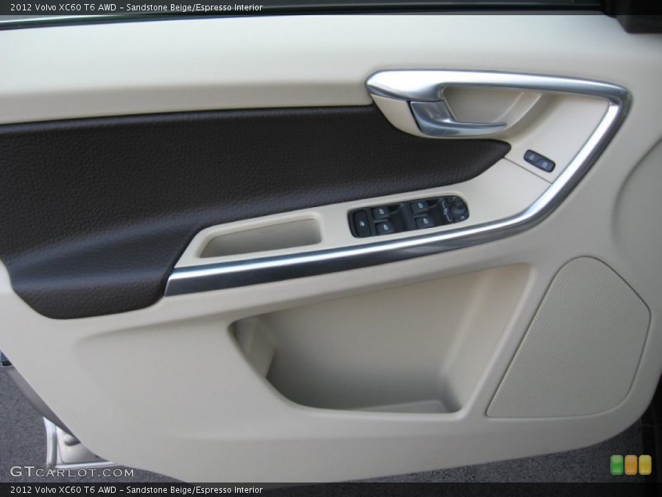 Sandstone Beige/Espresso Interior Door Panel for the 2012 Volvo XC60 T6 AWD #62599958