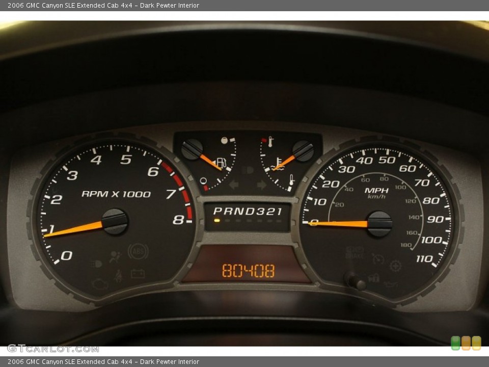 Dark Pewter Interior Gauges for the 2006 GMC Canyon SLE Extended Cab 4x4 #62600000