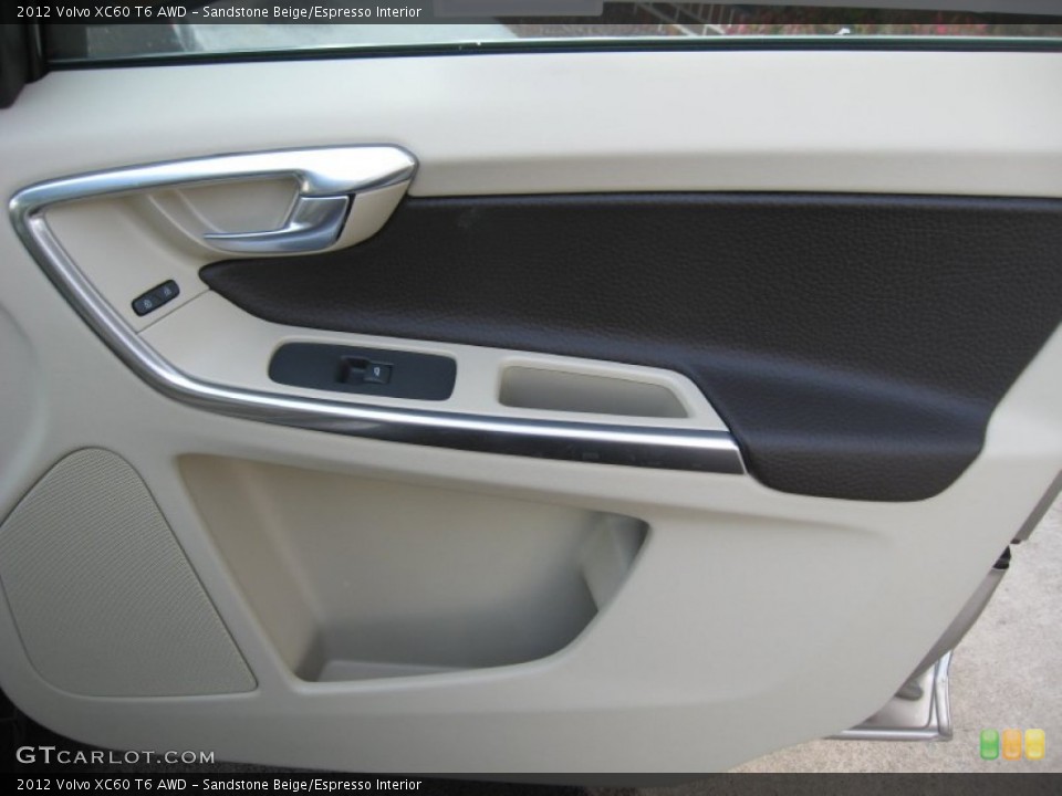 Sandstone Beige/Espresso Interior Door Panel for the 2012 Volvo XC60 T6 AWD #62600018
