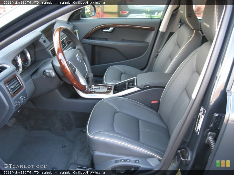 Inscription Off Black/Black Interior Photo for the 2012 Volvo S80 T6 AWD Inscription #62600198