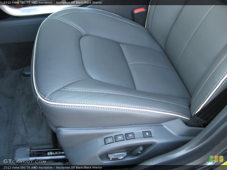 Inscription Off Black/Black Interior Front Seat for the 2012 Volvo S80 T6 AWD Inscription #62600219