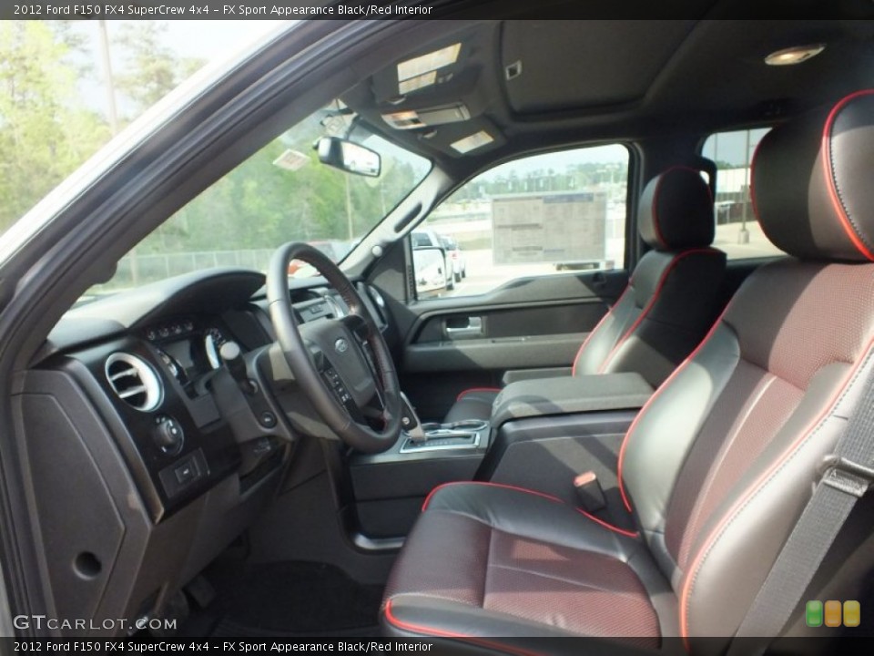 FX Sport Appearance Black/Red Interior Photo for the 2012 Ford F150 FX4 SuperCrew 4x4 #62601821