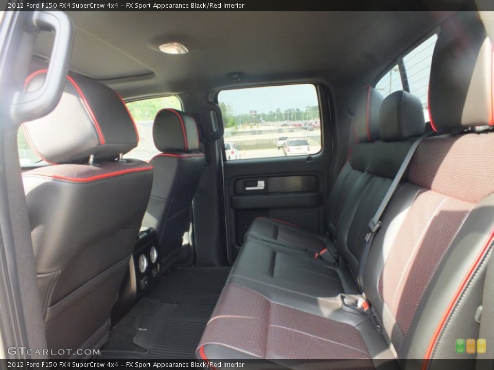 FX Sport Appearance Black/Red Interior Rear Seat for the 2012 Ford F150 FX4 SuperCrew 4x4 #62601830