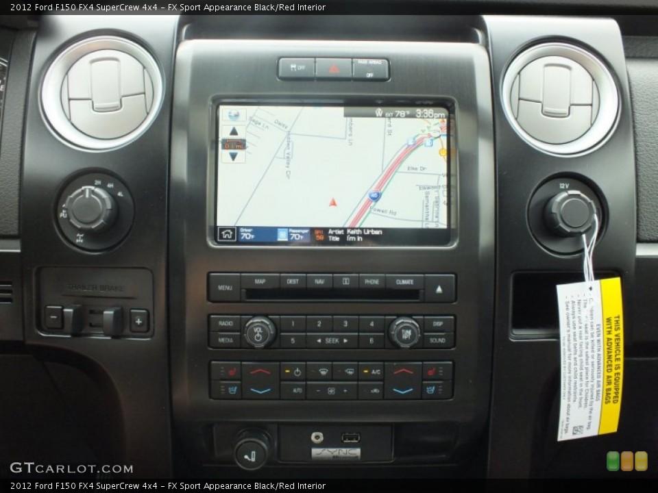 FX Sport Appearance Black/Red Interior Navigation for the 2012 Ford F150 FX4 SuperCrew 4x4 #62601935