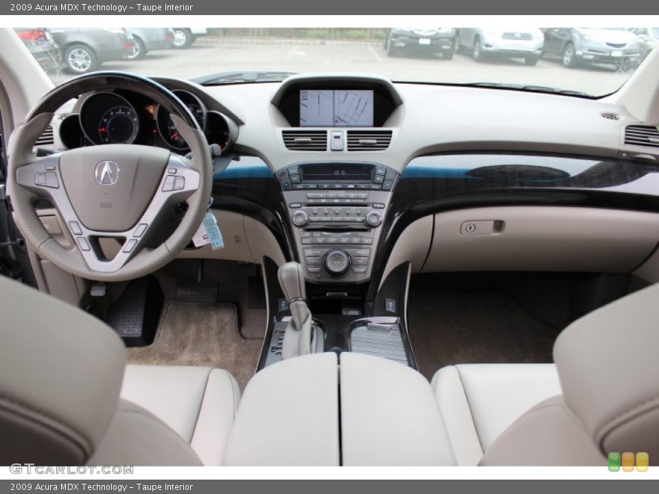 Taupe Interior Dashboard for the 2009 Acura MDX Technology #62605016