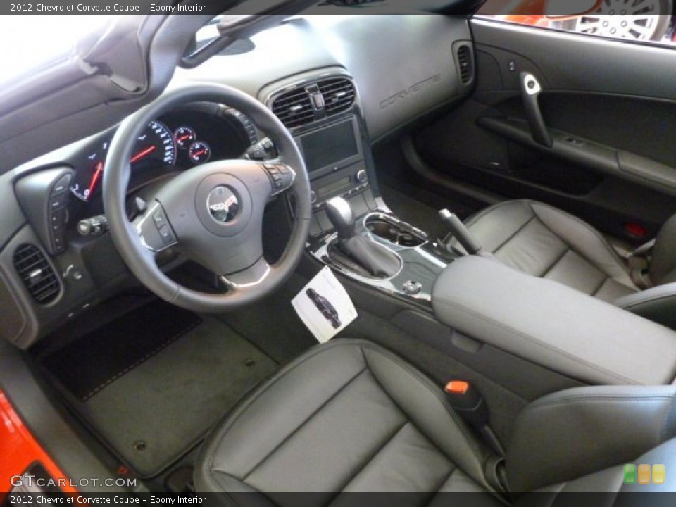 Ebony Interior Prime Interior for the 2012 Chevrolet Corvette Coupe #62605235