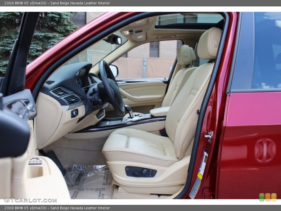 Sand Beige Nevada Leather Interior Photo for the 2009 BMW X5 xDrive30i #62606171