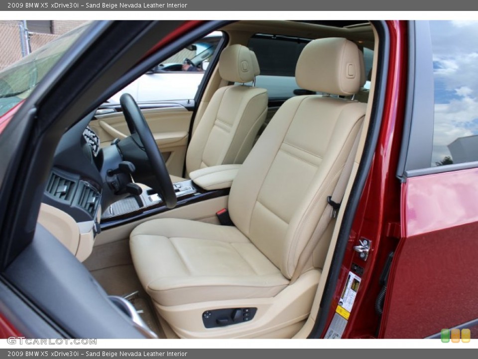 Sand Beige Nevada Leather Interior Front Seat for the 2009 BMW X5 xDrive30i #62606180