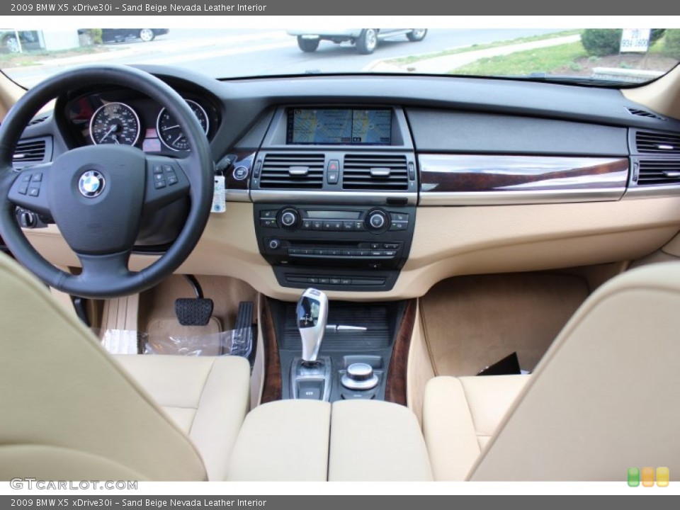 Sand Beige Nevada Leather Interior Dashboard for the 2009 BMW X5 xDrive30i #62606186