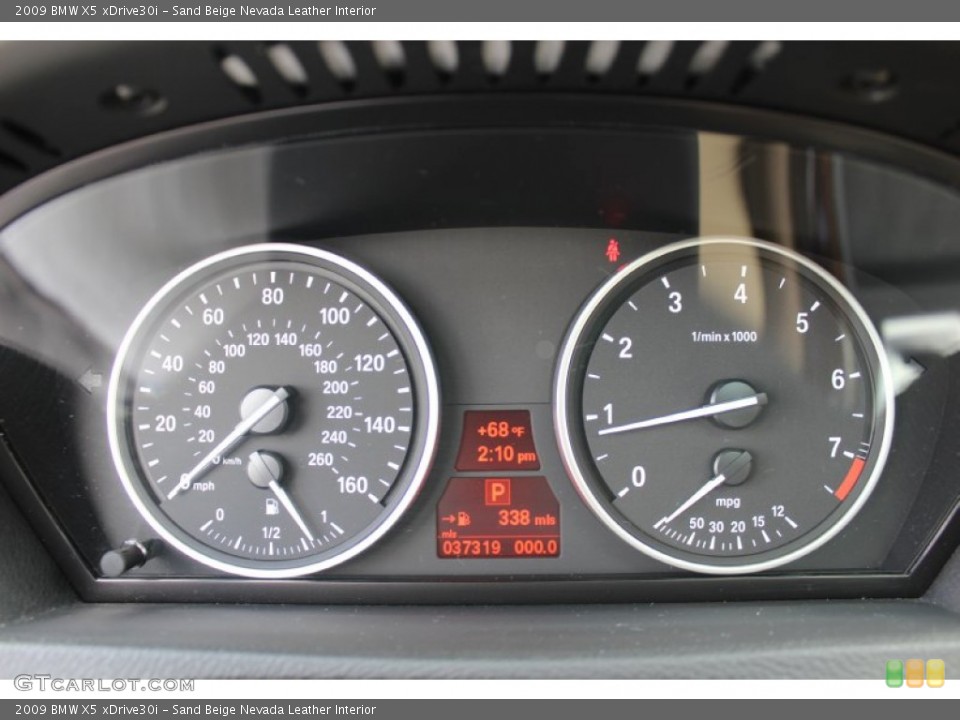 Sand Beige Nevada Leather Interior Gauges for the 2009 BMW X5 xDrive30i #62606225